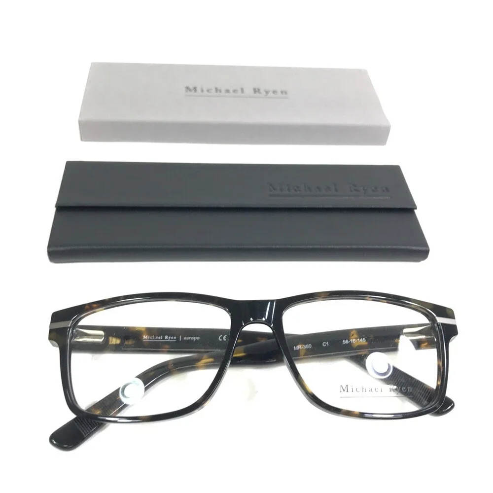 Michael Ryen Eyeglasses Frames MR-380 C1 Tortoise Rectangle Full Rim 58-16-145